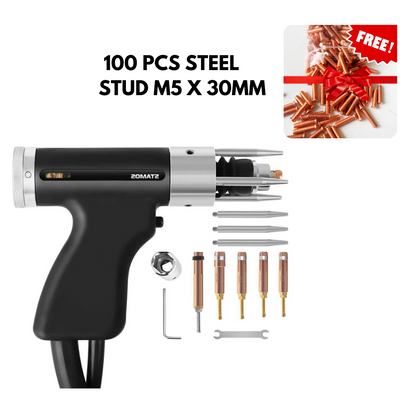 FIVAMO PRO WELDING GUN +  100 PCS STEEL STUD M5 X 30MM