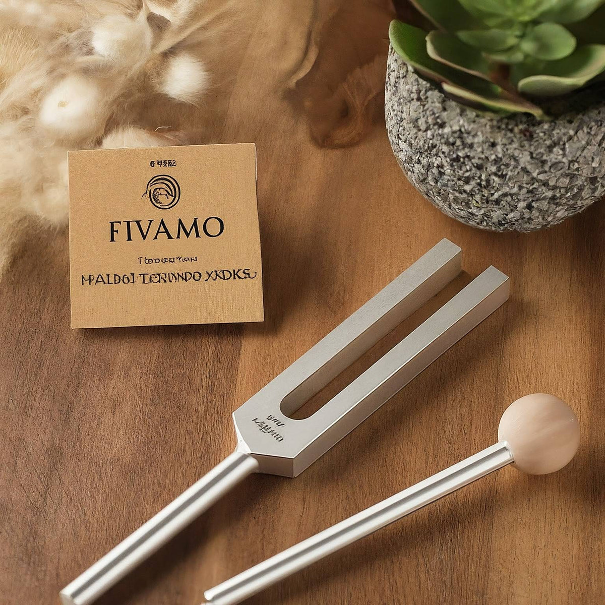 Fivamo Tuning Forks for Healing Set -  128Hz, 136Hz, 256Hz, 384Hz & Hockey Puck Activator